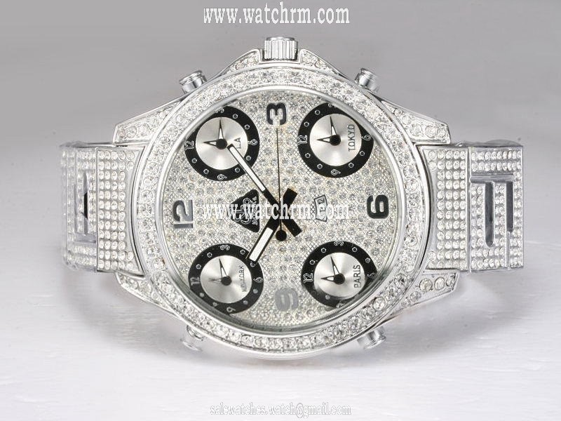 Jacob Co JC - 30P JC - M34 Stainless Steel with Diamond Bezel Quartz Watch