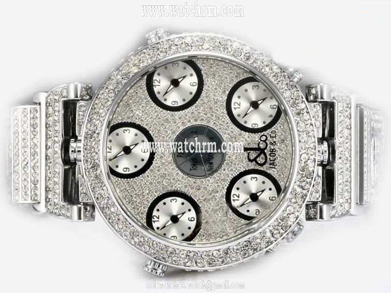 Jacob Co Pocket Watch JC - G3RDC Stainless Steel Case Mens Watch