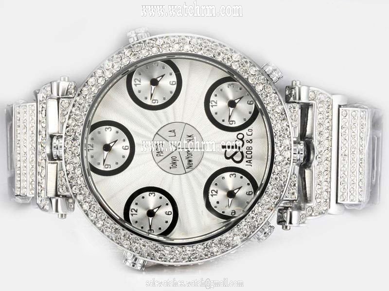 Jacob Co Pocket Watch JC - G3RDC Stainless Steel Case Round Mens Watch