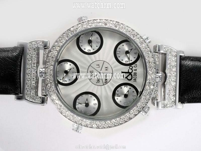 Jacob Co Pocket Watch JC - G3RDC White Dial 49mm Stainless Steel Case Watch