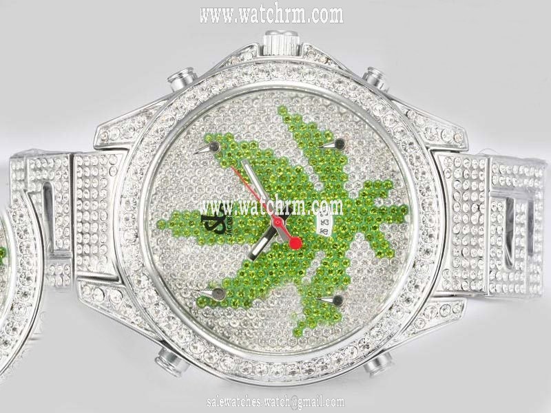 Jacob Co World Time 10.25 Carat Round Stainless Steel Case White Dial Watch