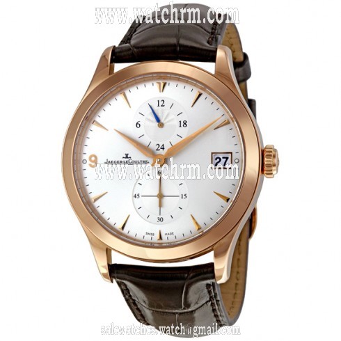 Jaeger Le Coultre Master Dual Time Silver Dial Automatic Men's Watch Q1622430