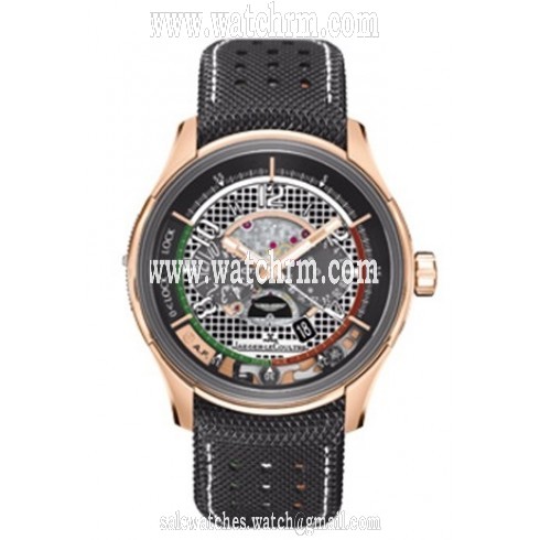 Jaeger LeCoultre AMVOX 2 Grand Chronograph Black Dial Black Leather Men's Watch Q1972473