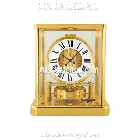 Jaeger LeCoultre Atmos Classique White Dial Yellow Gold Coated Gilt Brass Desk Clock Q5101202