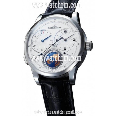 Jaeger LeCoultre Duometre Unique Travel Time Silver Dial Men's Watch Q606352J