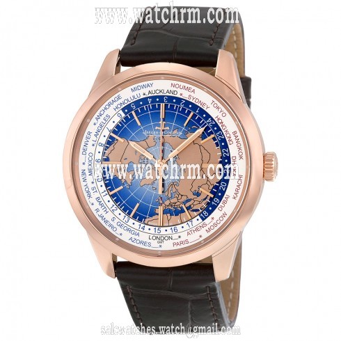 Jaeger LeCoultre Geophysic Universal Time Automatic Blue Lacquer Dial 18kt Pink Gold Men's Watch Q8102520