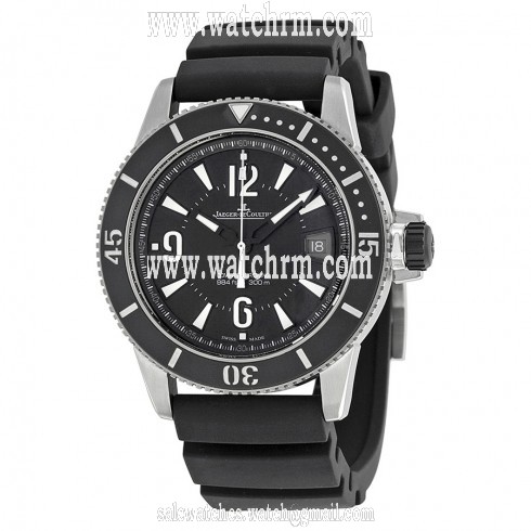 Jaeger LeCoultre Master Compressor Automatic Black Dial Stainless Steel Rubber Men's Watch Q2018670