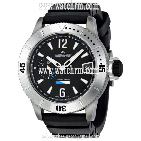 Jaeger LeCoultre Master Compressor Black Dial GMT Men's Watch Q187T670