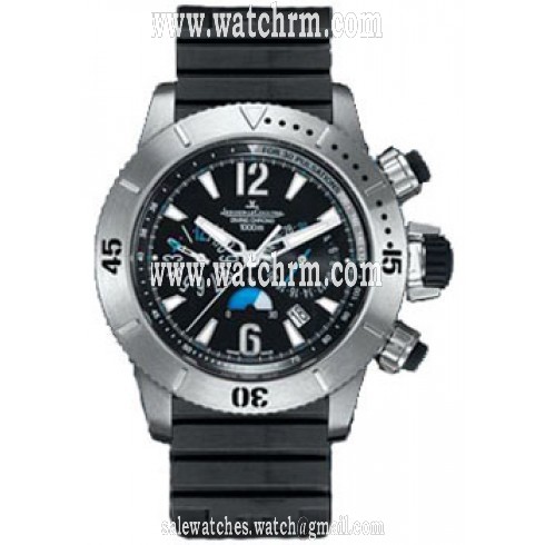 Jaeger LeCoultre Master Compressor Black Dial Titanium Black Rubber Men's Watch Q186T670
