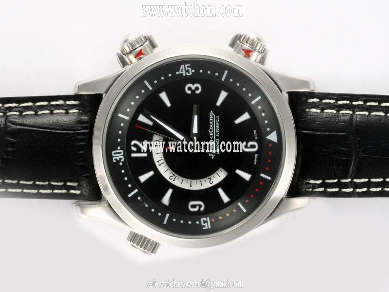Jaeger-Lecoultre Master Compressor Chronograph 1708470 Round Black Dial Stainless Steel Case Watch