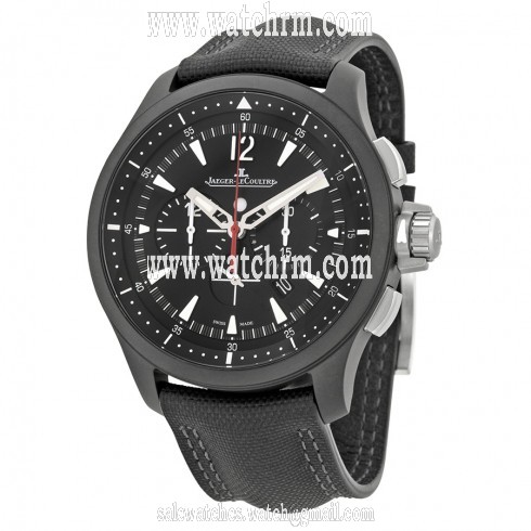 Jaeger Lecoultre Master Compressor Chronograph Black Dial Men's Watch Q205C570