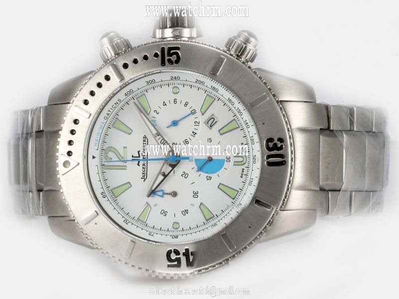 Jaeger-Lecoultre Master Compressor Diving Chronograph Lady 1888120 White Dial 46mm Quartz Watch