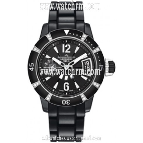 Jaeger LeCoultre Master Compressor Diving GMT Black Dial Ladies Watch Q189CC70