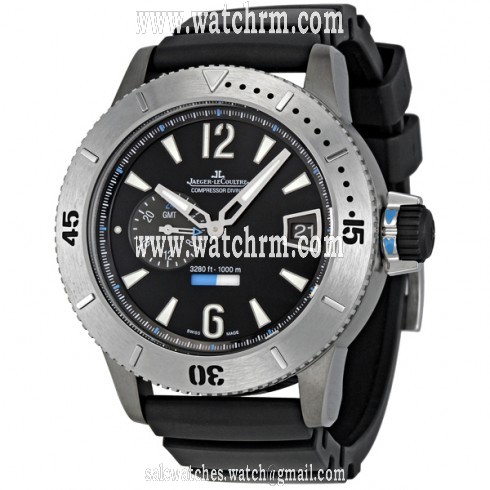 Jaeger LeCoultre Master Compressor Diving GMT Black Dial Men's Watch Q184T670