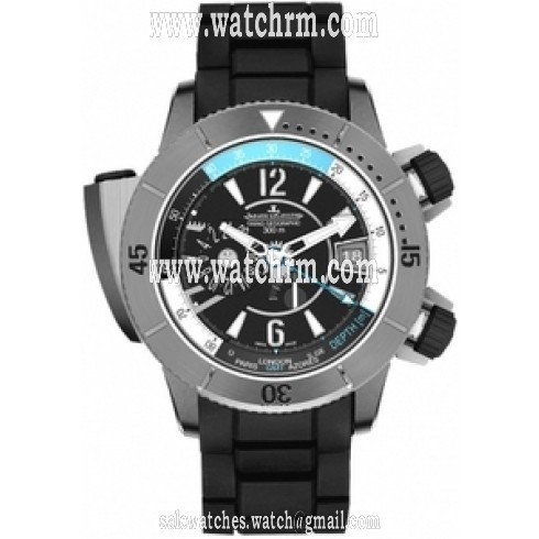 Jaeger LeCoultre Master Compressor Diving Pro Geographic Black Dial Rubber Men's Watch Q185T770