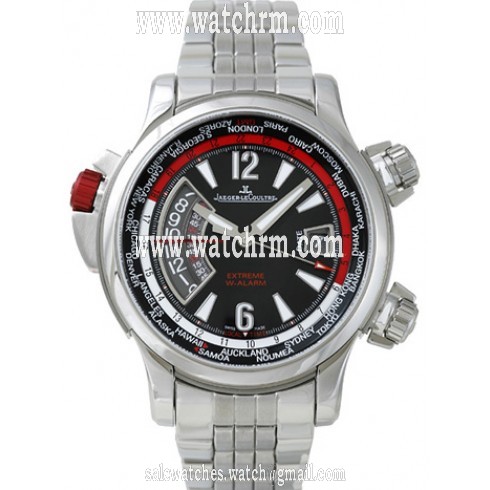 Jaeger LeCoultre Master Compressor W Alarm Black Dial Stainless Steel Automatic Men's Watch Q1778170