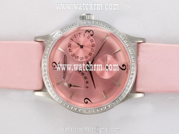 Jaeger-Lecoultre Master Control Reserve de Marche 1488406 Pink Dial Round Automatic Watch