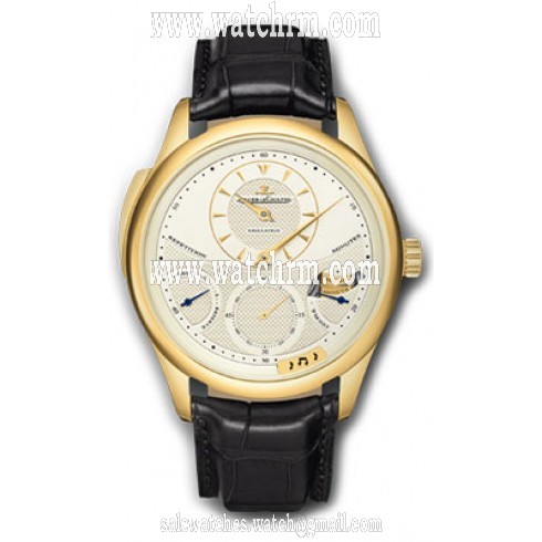 Jaeger LeCoultre Master Grand Tradition 18kt Yellow Gold Black Leather Men's Watch Q5011410
