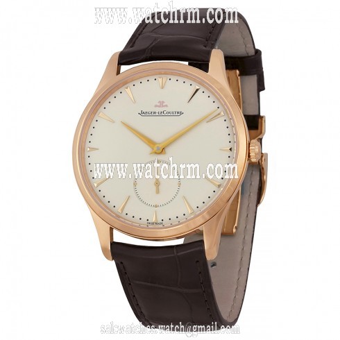 Jaeger LeCoultre Master Grande Ultra Thin Beige Dial Dark Brown Leather Men's Watch Q1352420