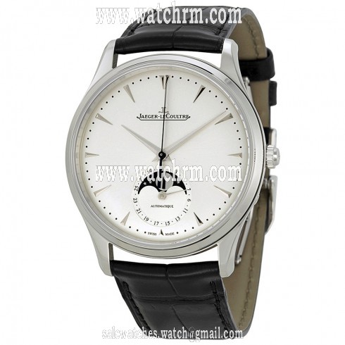 Jaeger LeCoultre Master Silver Dial Leather Men's Watch Q1368420