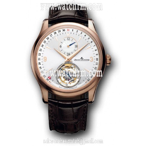 Jaeger LeCoultre Master Tourbillon Dual Time Rose Gold Men's Watch Q1562521