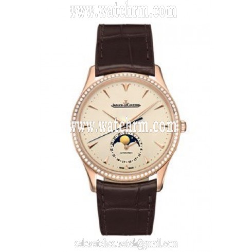 Jaeger LeCoultre Master Ultra Thin Automatic Diamond Rose Gold Men's Watch Q1362501