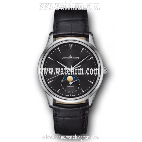Jaeger LeCoultre Master Ultra Thin Moon Black Dial Automatic Men's Watch Q1368470