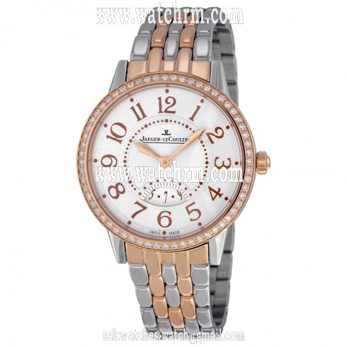 Jaeger LeCoultre Rendez Vous Silver Guilloche Dial Stainless Steel and 18kt Rose Gold Ladies Watch Q3474120