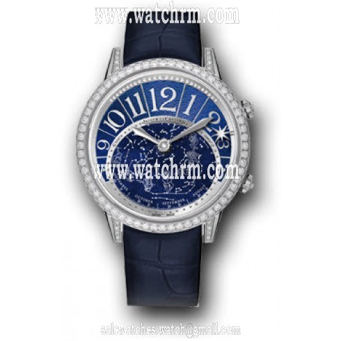 Jaeger LeCoultre Rendez-Vous Celestial Blue Dial Alligator Leather Automatic Ladies Watch Q3483590