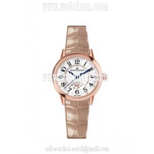 Jaeger LeCoultre Rendezvous Silver Dial Cream Alligator Ladies Watch Q3512520