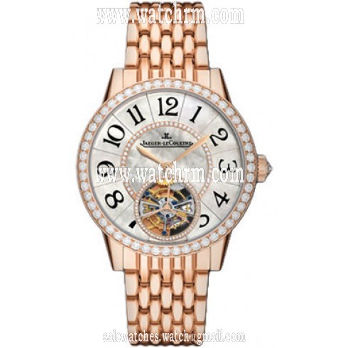 Jaeger LeCoultre Rendez-Vous Tourbillon Mother of Pearl Diamond Dial Men's Watch Q3412105