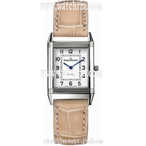 Jaeger LeCoultre Reverso Classique White Dial Beige Leather Ladies Watch Q2518410