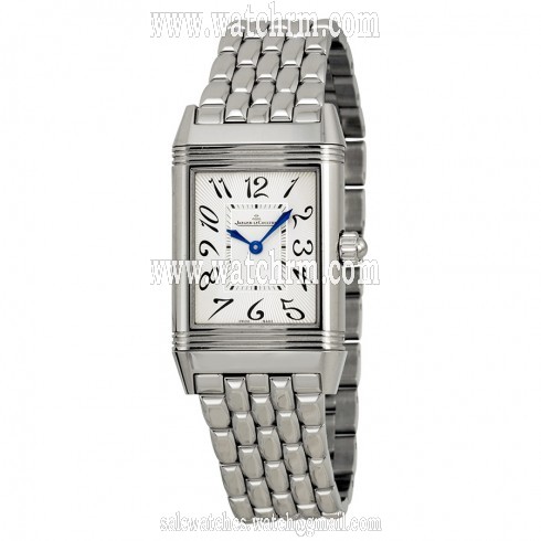 Jaeger LeCoultre Reverso Duetto Silver Dial Stainless Steel Ladies Watch Q2568102