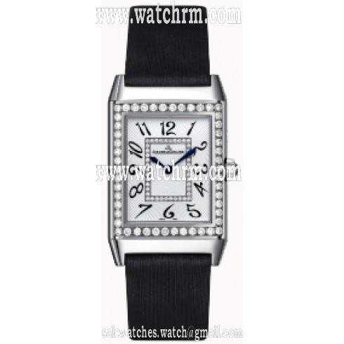 Jaeger LeCoultre Reverso Duetto Silver Guilloche 18kt White Gold Black Satin Q2693401