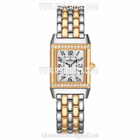 Jaeger LeCoultre Reverso Silver Dial 18kt Gold and Steel Ladies Watch Q2655130