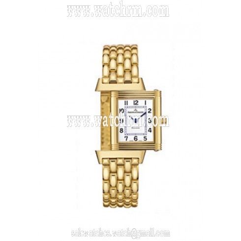 Jaeger LeCoultre Reverso White Dial 18kt Yellow Gold Ladies Watch Q2611110