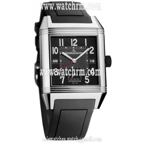 Jaeger LeCoultre Squadra Hometime Black Dial Black Rubber Men's Watch Q700868P