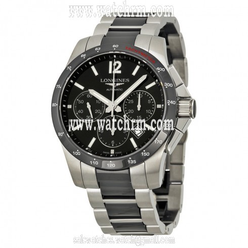 Longines Conquest Automatic Chronograph Black Dial Men's Watch L2.744.4.56.7