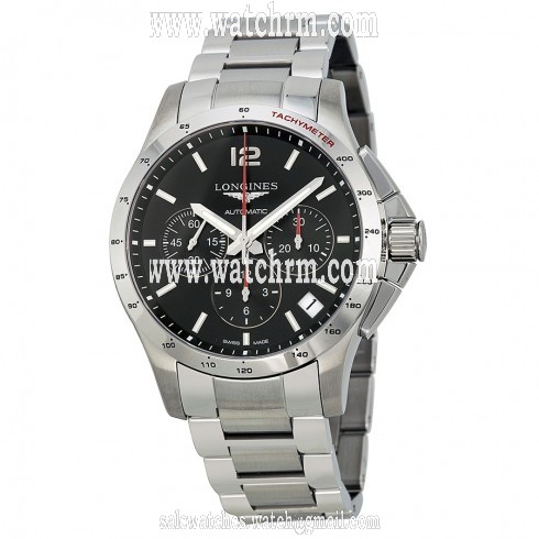 Longines Conquest Automatic Chronograph Black Dial Stainless Steel Men's Watch L36974566