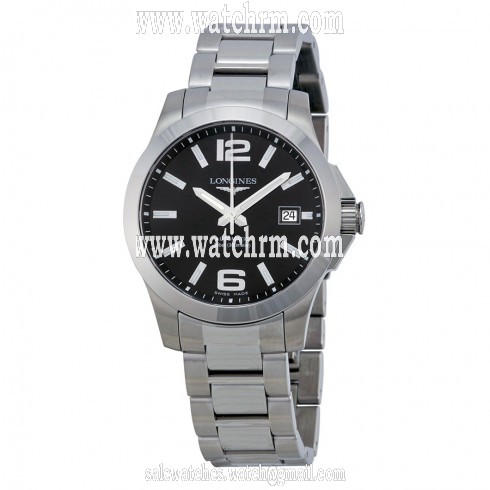 Longines Conquest Black Dial Stainless Steel Men's Watch L36764586