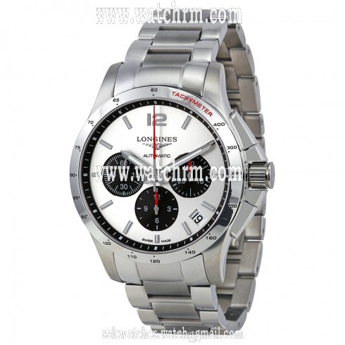 Longines Conquest Chronograph Silver Dial Stainless Steel Men's L36974066