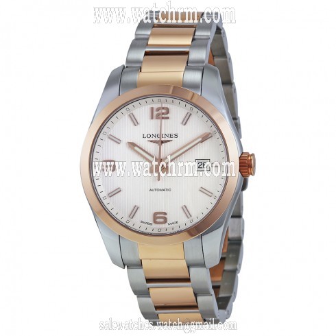 Longines Conquest Classic Automatic Silver Dial Stainless Steel and 18k Rose Gold Men's Watch L2.785.5.76.7