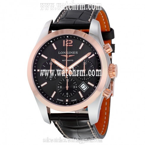 Longines Conquest Classic Black Dial Chronograph Automatic Men's Watch L2.786.5.56.3