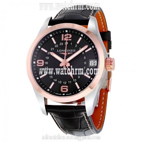 Longines Conquest Classic Black Dial GMT Automatic Men's Watch L2.799.5.56.3