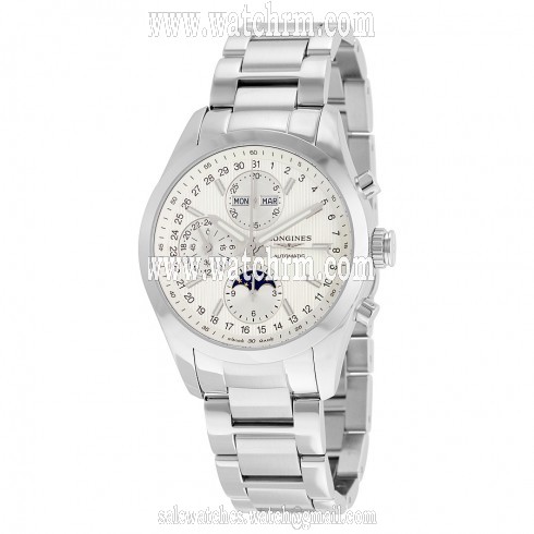 Longines Conquest Classic Silver Dial Chronograph Stainless Steel Men's Watch L2.798.4.72.6