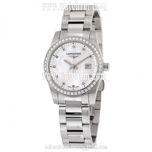 Longines Conquest Mother of Pearl Diamond Ladies Watch L33000876