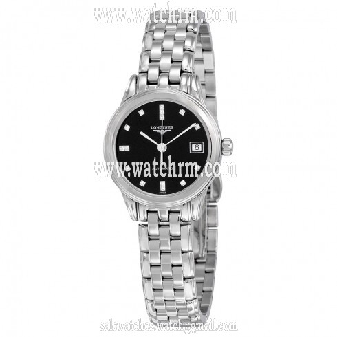 Longines Diamond Automatic Black Dial Stainless Steel Ladies Watch L4.274.4.59.6