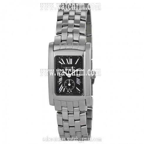 Longines Dolce Vita Black Dial Stainless Steel Ladies Watch L51554796