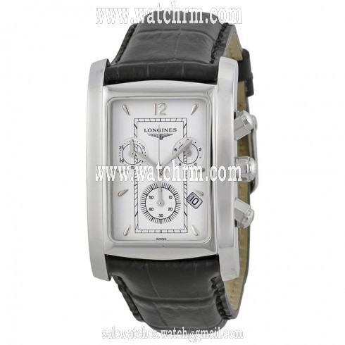 Longines DolceVita Chronograph White Dial Leather Men's Watch L5.680.4.16.2