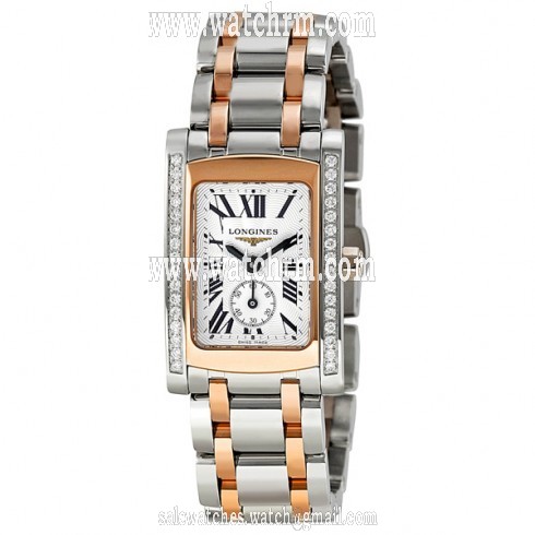 Longines DolceVita Diamond Stainless Steel and Rose Gold Ladies Watch L51555797